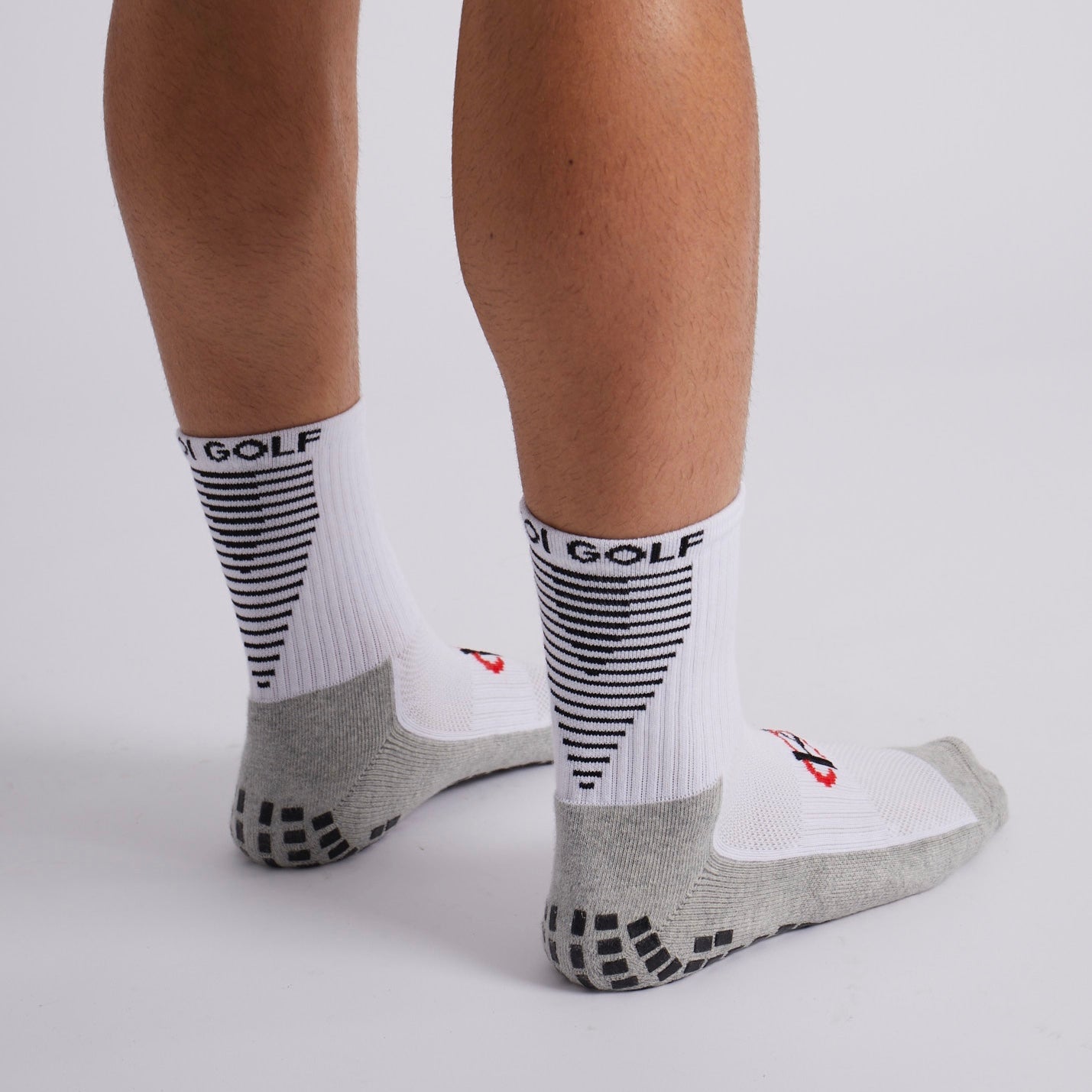 Mens white crew golf socks timeless style and course-ready comfort