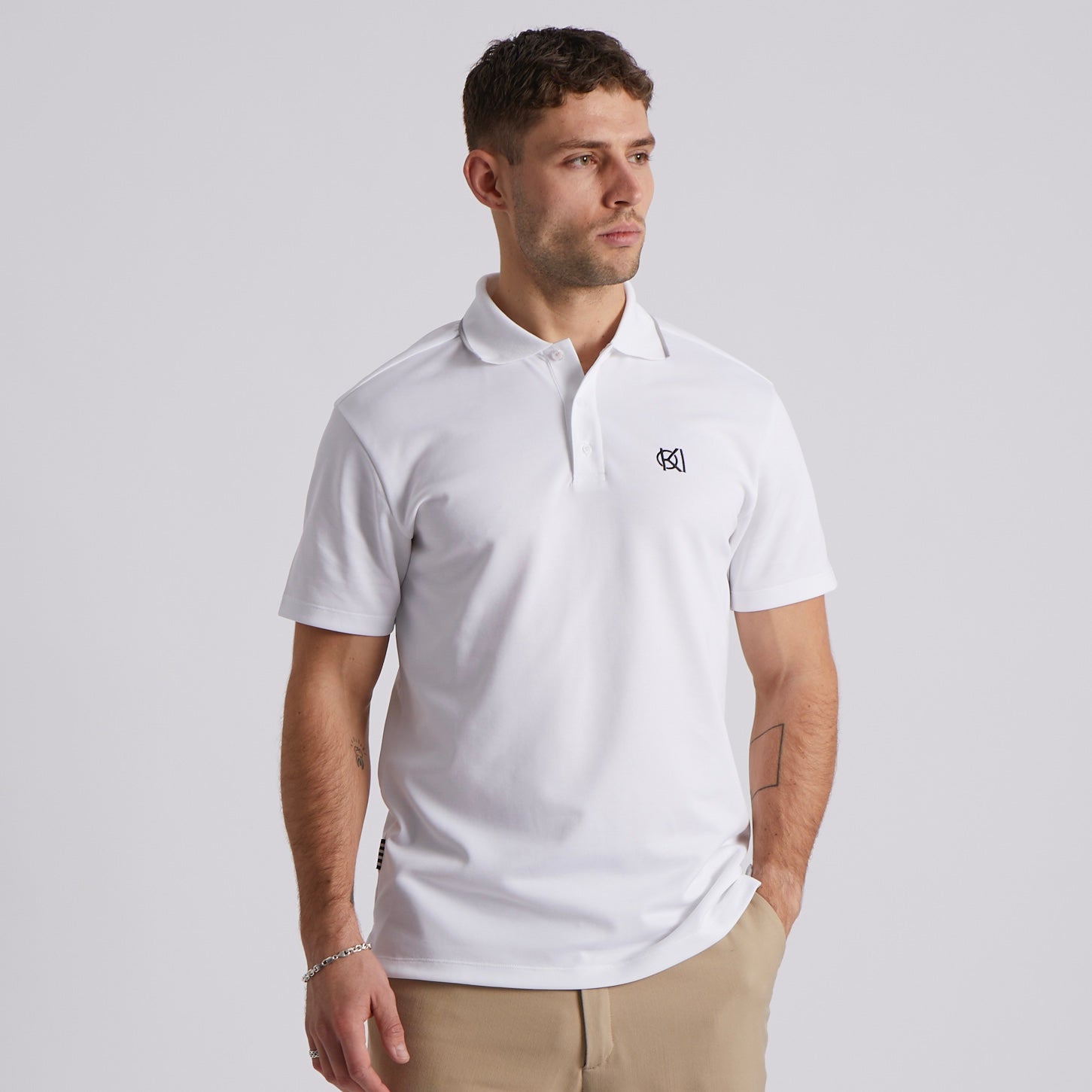 White Golf Polo