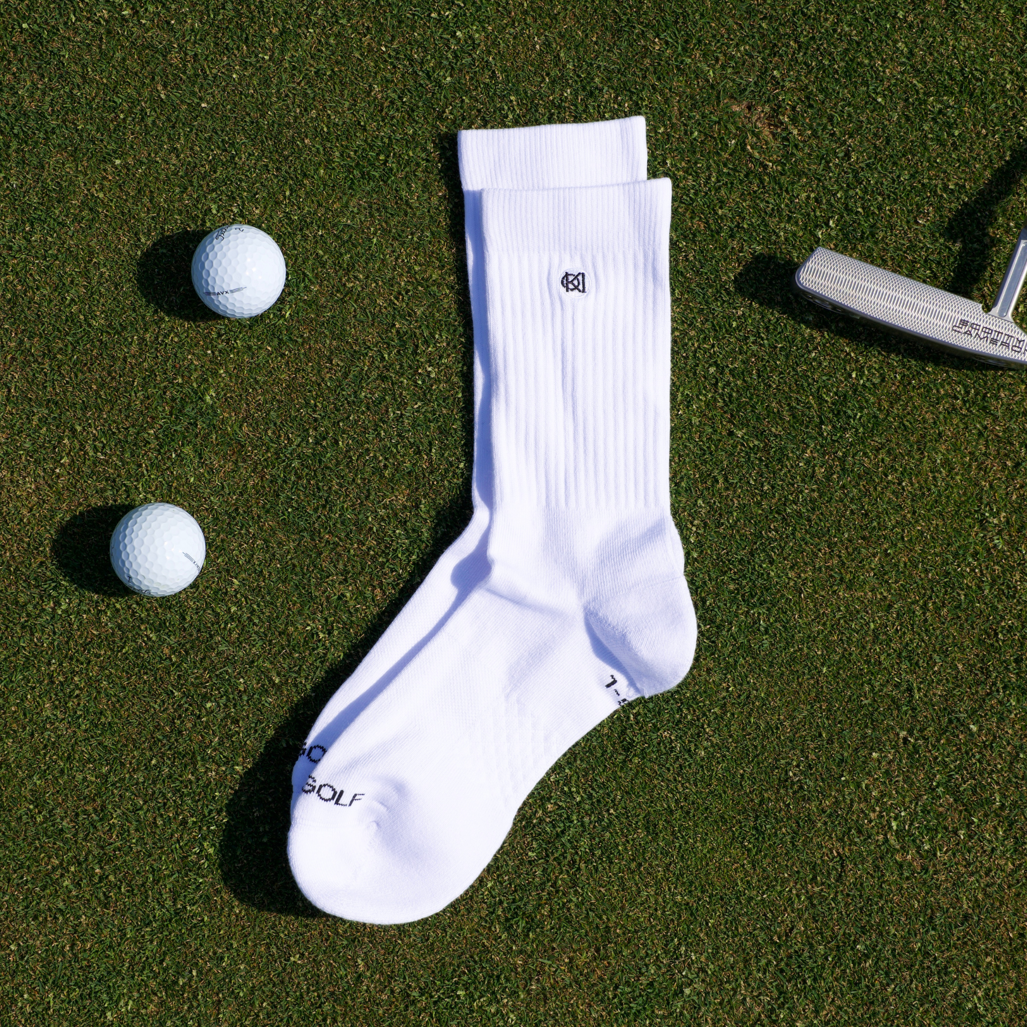 White golf sock