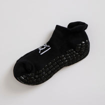 Mens golf socks ankle cut in black – performance-ready with reinforced toe and heel