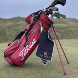 golf towel on bag