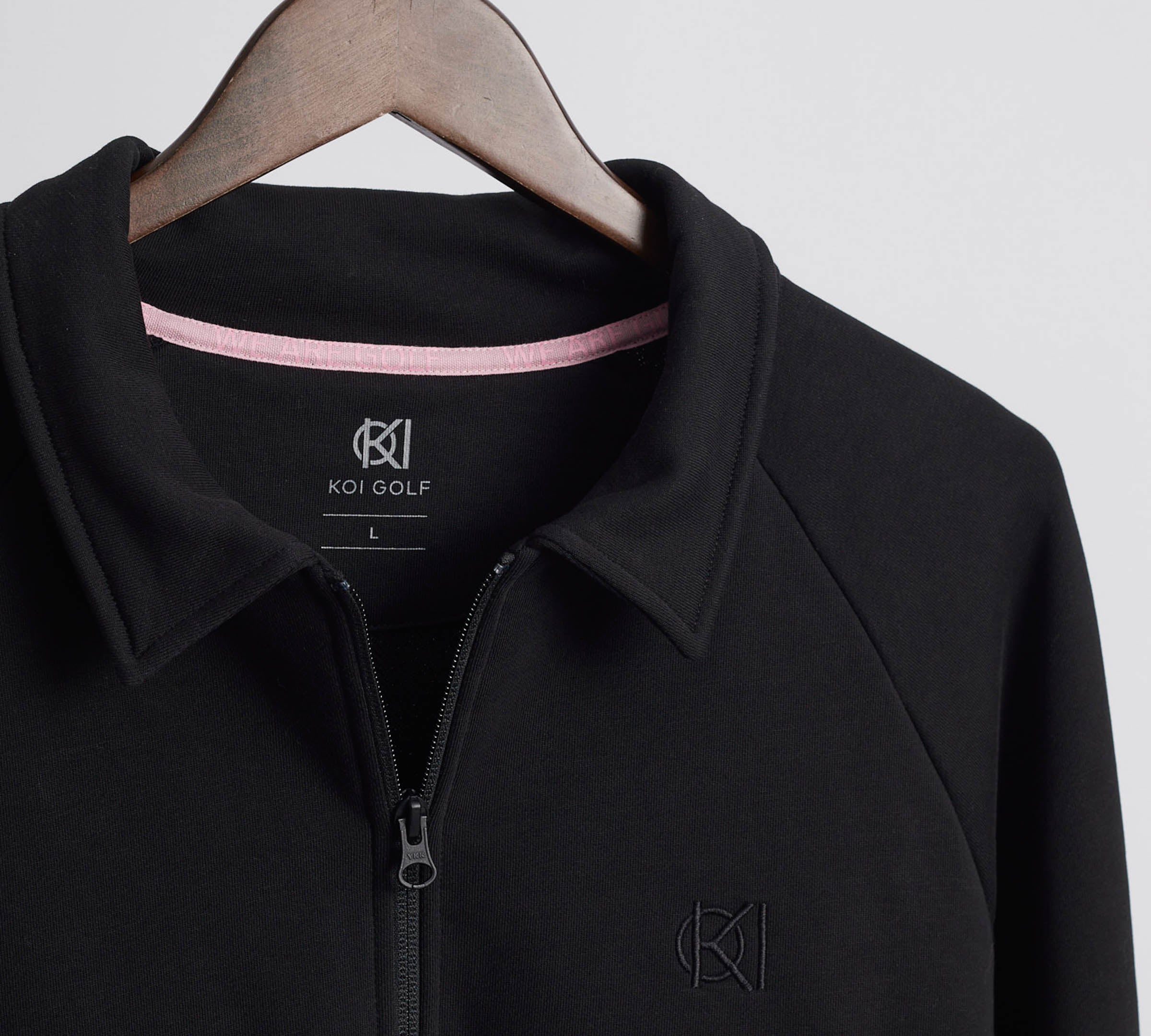 Golf sweater zipper